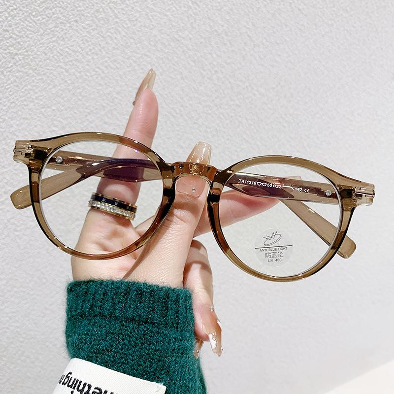 Retro Round Small Frame Myopia Glasses Frame Literary Glasses Frame Female Anti-Blue Light Glasses Male