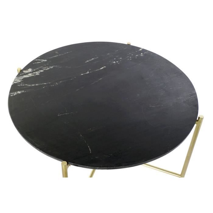 Table basse 81 x 81 x 44 cm marbre fer