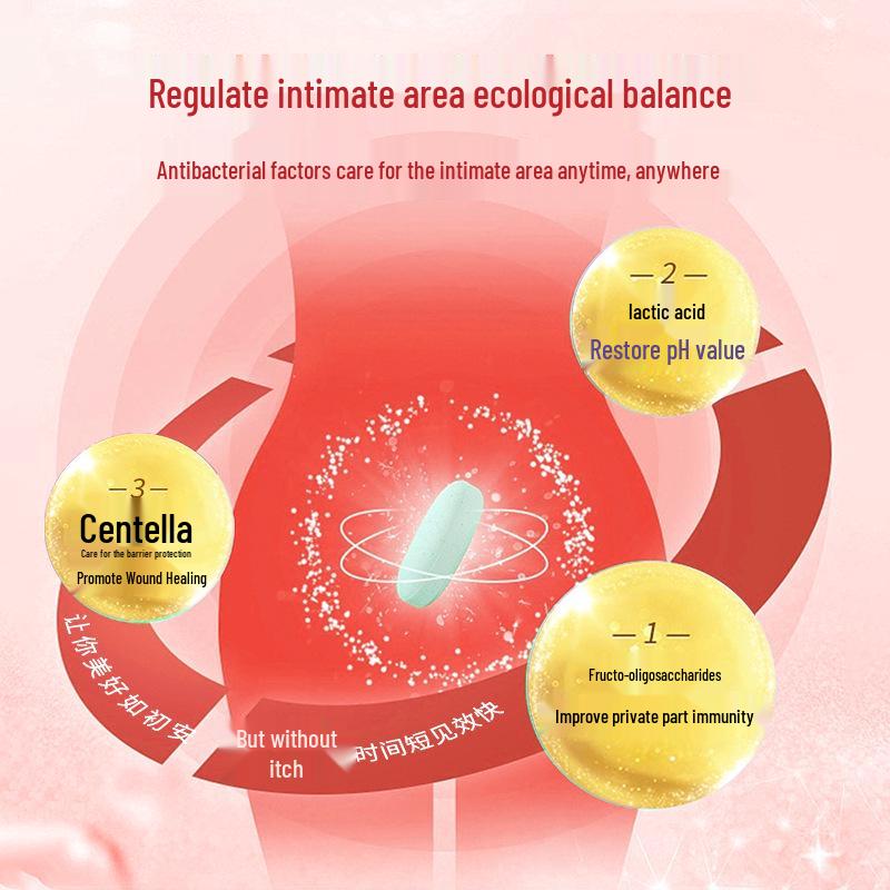 Ujędrniające tabletki do higieny intymnej z kwasem mlekowym UOUO: Nawilża, Oczyszcza, Równoważy florę