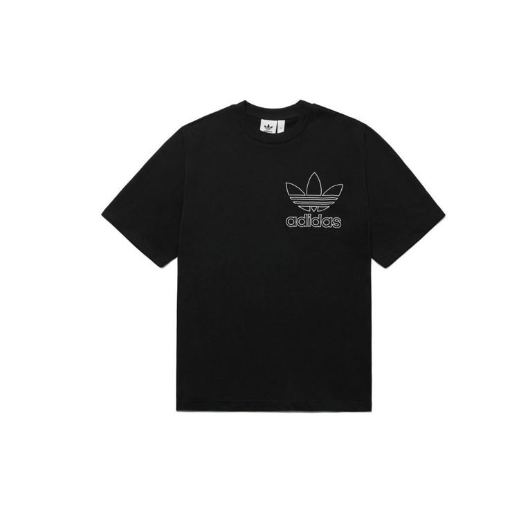 

Мужская футболка с круглым вырезом Adidas Originals Trefoil, черная DV1563 XS