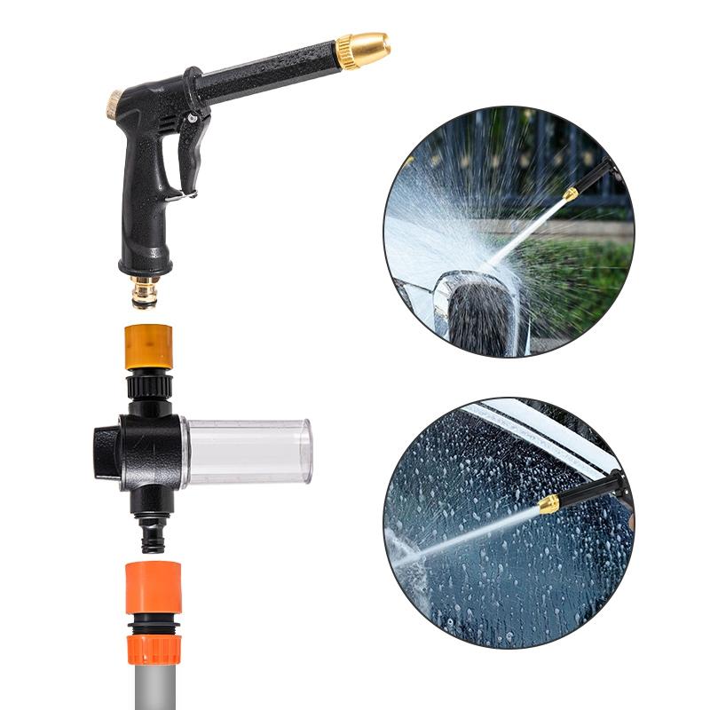 High Pressure Spray Water Gun Portable Car Washers Adjustable Garden Watering Hose Nozzle Sprinkler Foam Lance Cleaning Tool Kit
