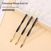 Double-Headed Multi-Purpose Nail Art Pen Set - Little Waist Black Rod (3 Pieces)