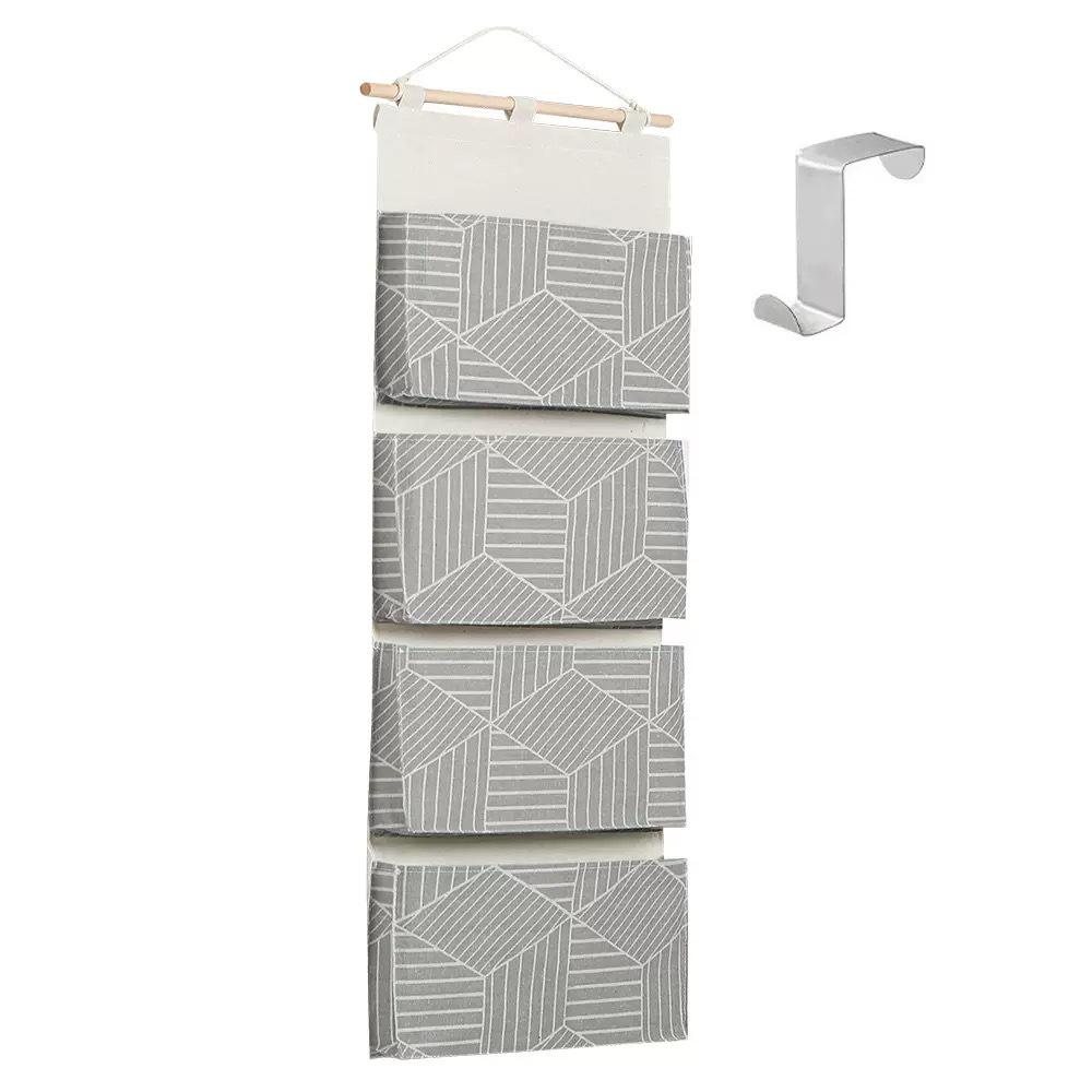 Fabric Multi-layer Wall & Bedside Hanging Storage Bag for Dorms and Toys