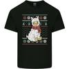Xmas Llama Wearing a Christmas Scarf Unisexs Light Cotton TShirt