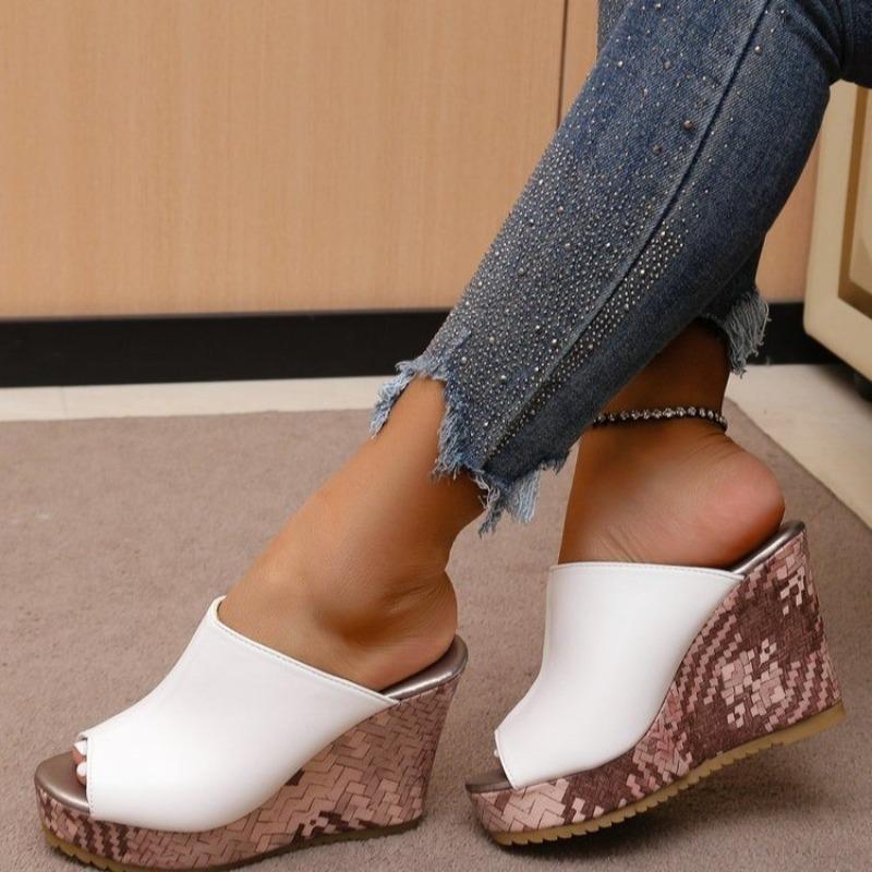 Fashion Chunky Super High Heels Women Slides Clogs Sandals Platform Shoes Pumps Female Flip Flop Ladies Slippers