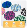 Coaster Exquisite Checkerboard Acrylic Coaster Stylish Rounded Placemat for Coffee Tea Table Decoration
