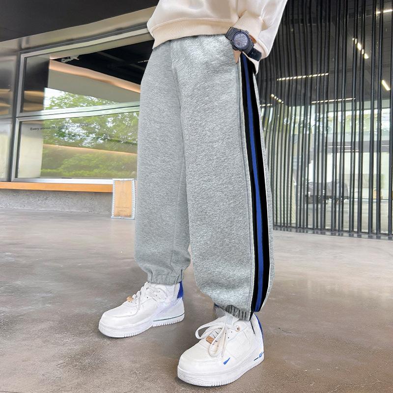 Children's Hundred Casual Pants Loose Straight Leg Drawstring Pants Boys' Sweatpants