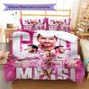 Lionel Messi Pattern Bedding,Quilt Set Quilt Cover Pillowcase Home Birthday Gift(1 * duvet cover + 2 * pillowcase, without core)