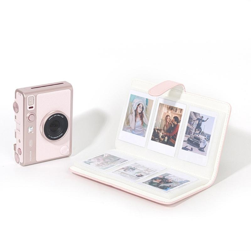 Portable Photo Storage Album Accommodates 108Pockets Pictures 3inch PU Leather Exterior Travel Friendly