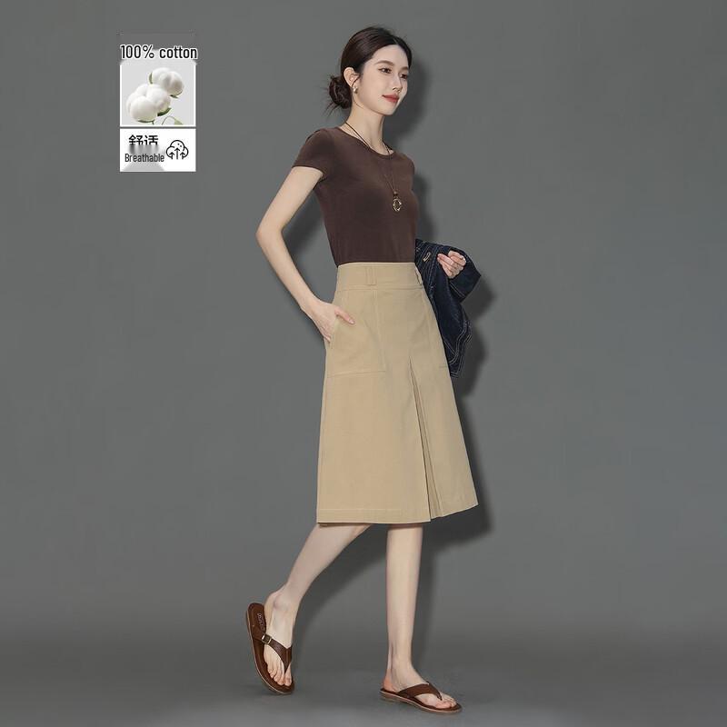 Женская плиссированная юбка миди Demana из 100% хлопка M