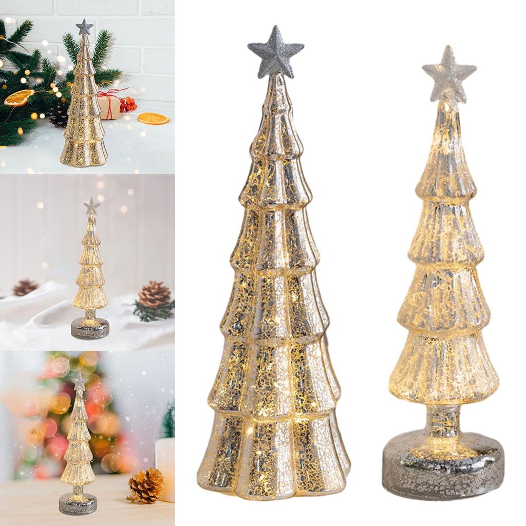 Christmas Light Up Trees Party Decoration for Desktop Party Living Room