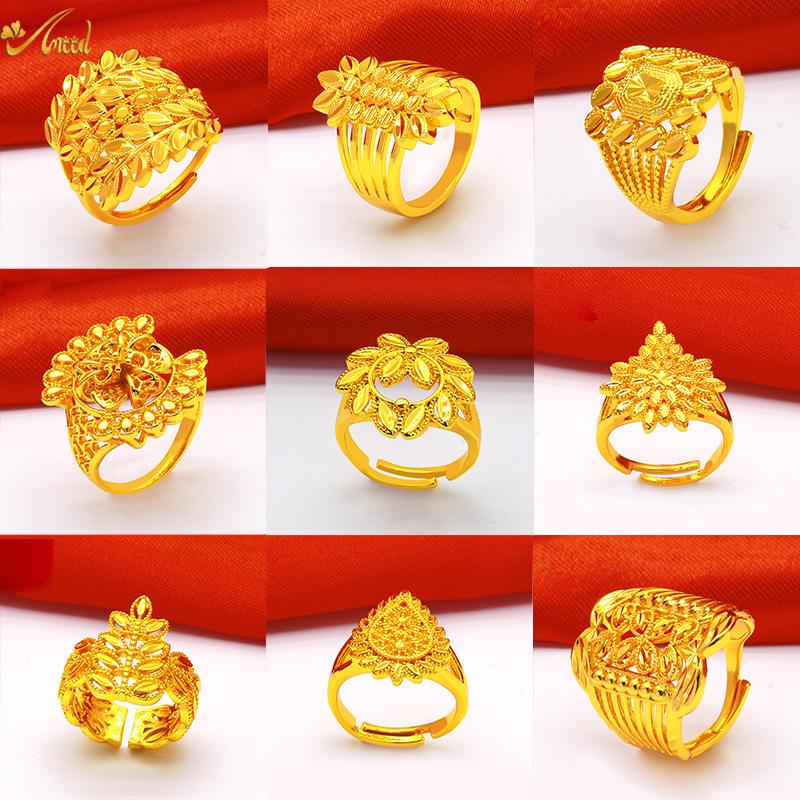 2026 Golden Wheat Spike Ring Non-Fading Ring Size Adjustable Opening Ring
