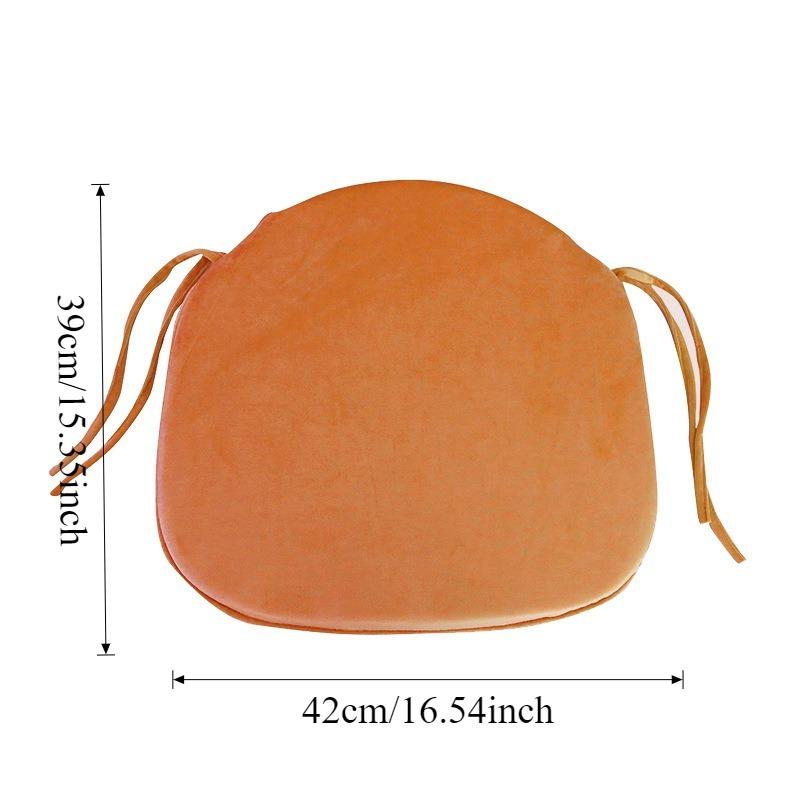 Non-Slip Dining Chair Seat Pad with Fixed Rope Multi-Color Velvet Chair Cushion Soft Sponge Filling for Home Kitchen Dining Room