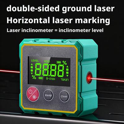 Inclinometru digital magnetic cu afișaj pe cinci fețe de înaltă precizie, inclinometru verde reîncărcabil Niuxiang la 360 de grade