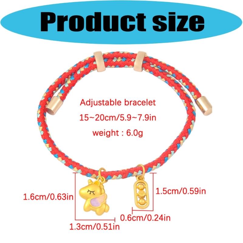 Entzückender Cartoon-Pferdeanhänger an geflochtenem Armband Ideal für den täglichen Gebrauch Layering Vielseitiges stilvolles Accessoire