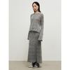 Anggae Alpaca Blend Round Pullover Gray