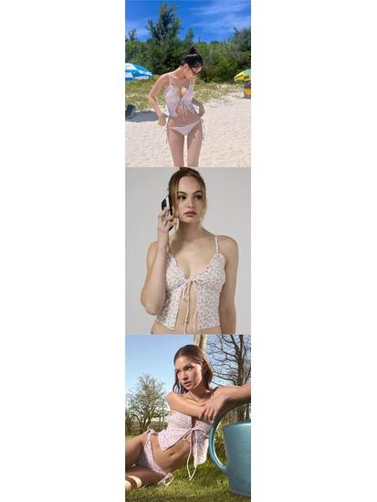 2025 Thai-Inspired Slimming Spaghetti Strap Tank Bikini Set with Hollow Cover-Up