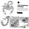 2 Pcs Car Scorpion Stickers Metal Decals for Vehicle Door Window Decor 3D Adhesive Car Body Emblems Scratch Cover Durable