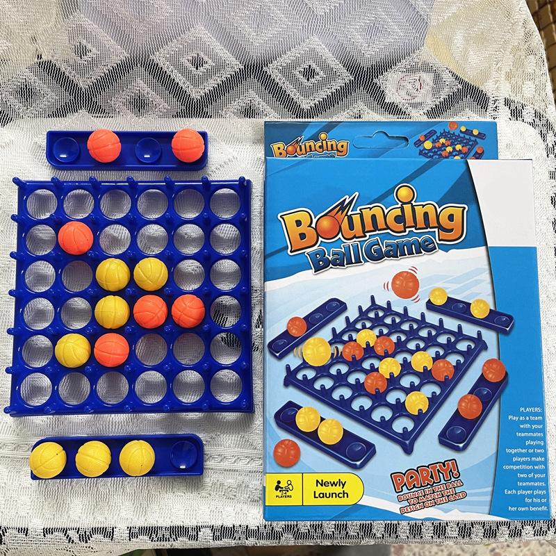 Bouncing Ball Game for Kids Hand-Eye Coordination Tabletop Battle Toy Jumping Ball Party Game Parent-Child Interactive Fun Gift
