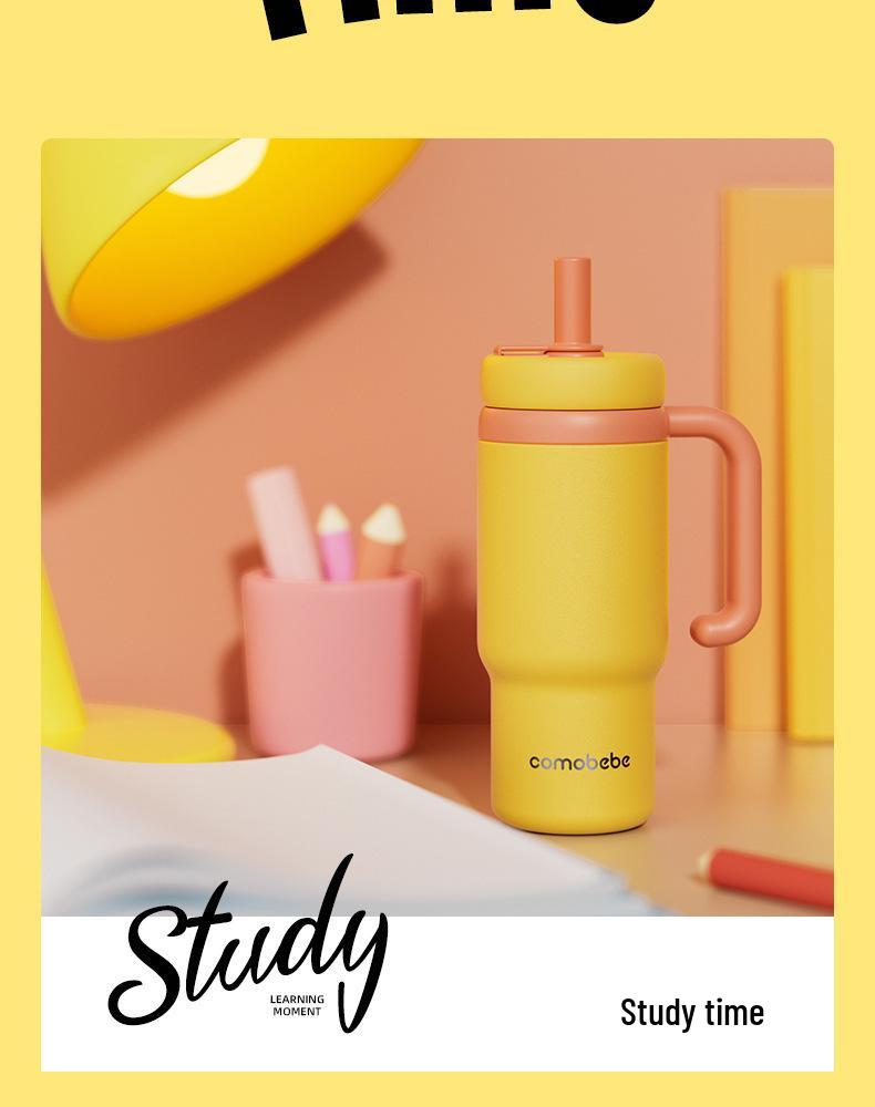 Whale Thermos Straw Cup for Kids - Fun and Easy Drinking for Home and Kindergarten