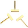 3Pcs T Soldering Iron Tips, 30W/40W/60W Brass Silicon Solder Iron T Tip with Hot Press Stripe for Repair Soft Wire Crystal Screen Strokes Broken