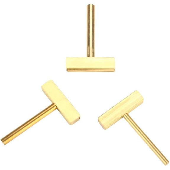 3Pcs T Soldering Iron Tips, 30W/40W/60W Brass Silicon Solder Iron T Tip with Hot Press Stripe for Repair Soft Wire Crystal Screen Strokes Broken