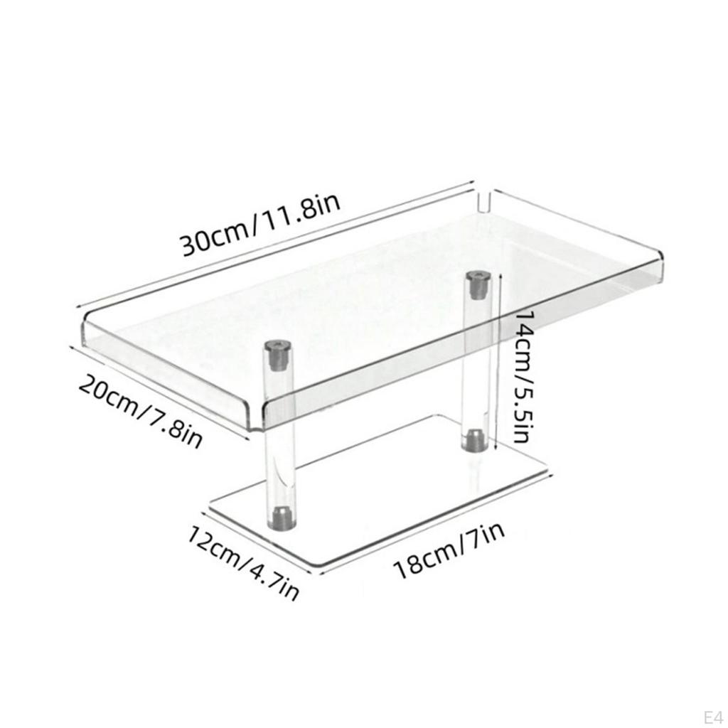 Acrylic Cupcake Display Stand Holder Clear, Multifunctional, Dessert Perfume Organizer