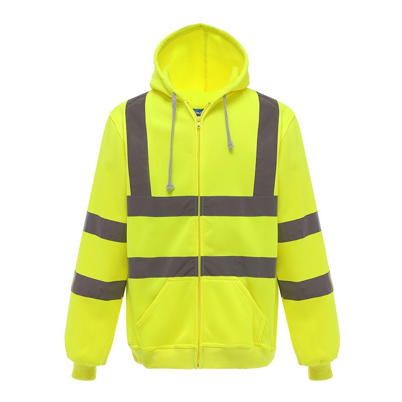 Autumn/Winter Thick Reflective Hoodie, Outdoor Traffic Safety Gear