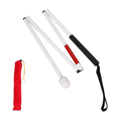 127 cm 4-delad hopfällbar käpp i aluminiumlegering för blinda