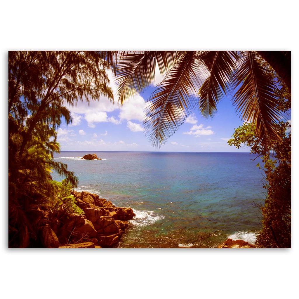 Leinwanddruck, Strand exotische Palmen