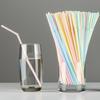 100PCS Colourful Drinking Straws Flexible Plastic Straws Multicolor Straws Beverage Straws for Home Partie Milk Juice Drinks