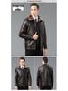 Men's Winter Sheepskin Leather Jacket with Fleece Lining - Thick, Warm Outerwear for Middle-aged and Elderly