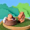 Adorable Capybara Figurine Resin Blind Box Desktop Decor Cartoon Style