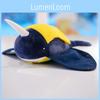 Narwhal Simulation Blue Plush Stuffed Toy Button Clothes Animal Doll Gift Kid