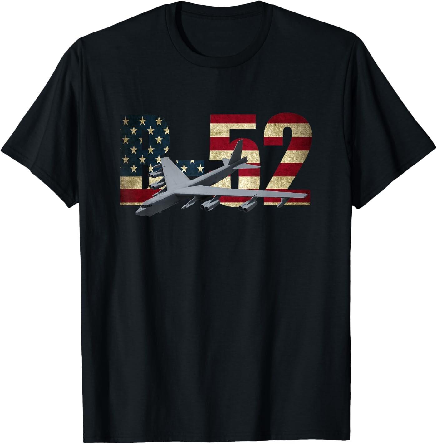 B-52 Stratofortress Bomber Tshirt US American Flag T-Shirt XXXL