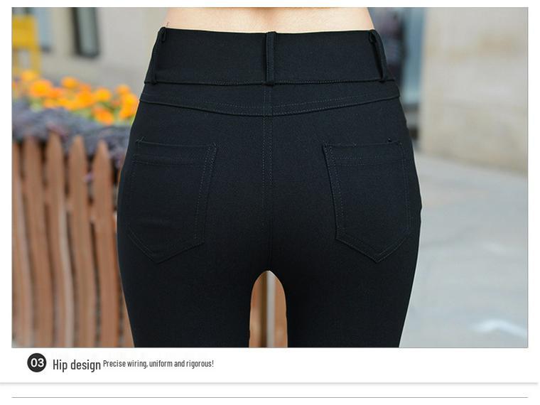 2023 Herbst Damen Schlanke Hohe Taille Schwarze Leggings Bleistifthosen