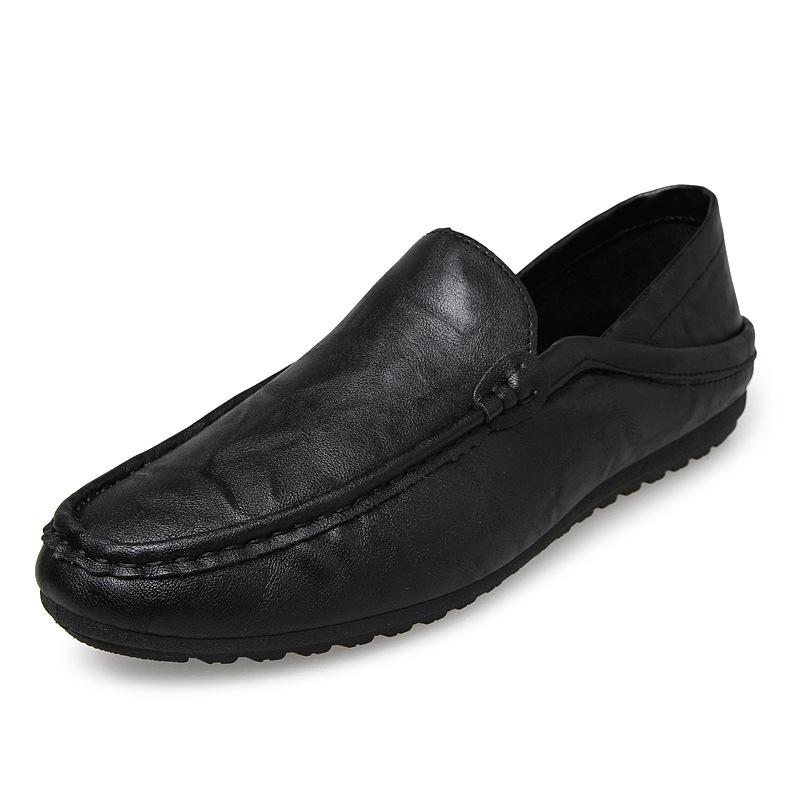 Summer new British Doudou shoes men's casual shoes leather shoes Korean version breathable lazy shoes one pedal men's shoes trendy shoes