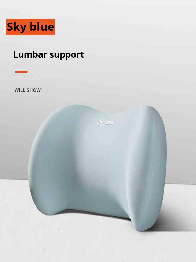 Memory Foam Car Neck Pillow & Lumbar Cushion Set, Ergonomic Backrest & Headrest Support for Driving Comfort, for Most Cars