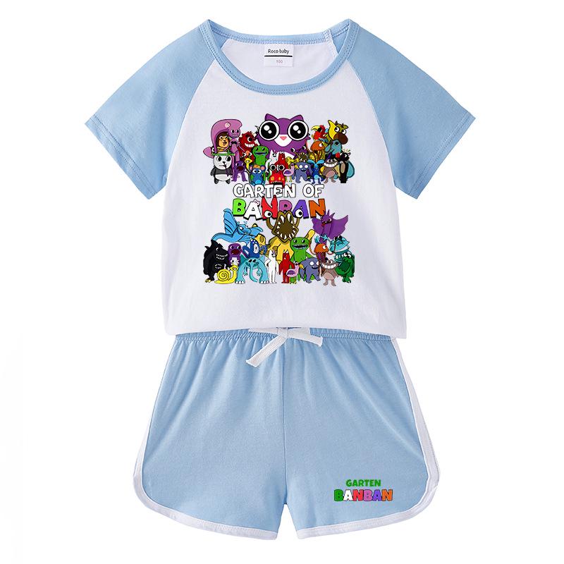 2026 Kids' Summer Clothing Set: Boys & Girls Casual Sports Outfit, Short Sleeve T-shirt & Hot Pants Two-Piece