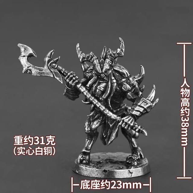 Metal Hell Abyss Demon Warrior Man Model Hand-made Finished Car Carrier Tabletop Game Chess Piece Jewelry Boy Ornaments Toy Gift