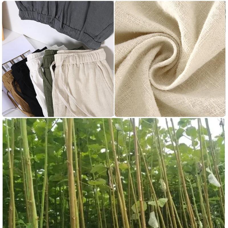 Japanese Retro Style Cotton Linen Men's Shorts Casual Breathable Joggers Men Summer Fashion Beach Baggy Short Pants Thin Straight Cropped Trousers
