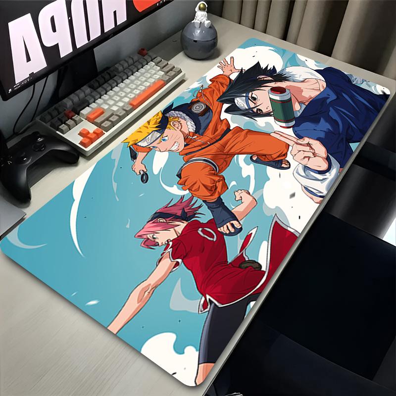 Tapis de souris Anime Gamer Plus Grand XXL N-Naruto Clavier d'ordinateur Tapis de bureau Accessoires de jeu PC Accessoires de bureau Tapis de souris