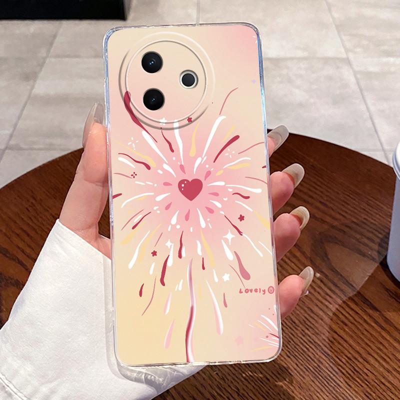 Jelly Casing For Vivo Y39 5G V2443 V2436 Clear Silicone Soft TPU Back Cover Cute Cat Rabbit Heart Phone Case