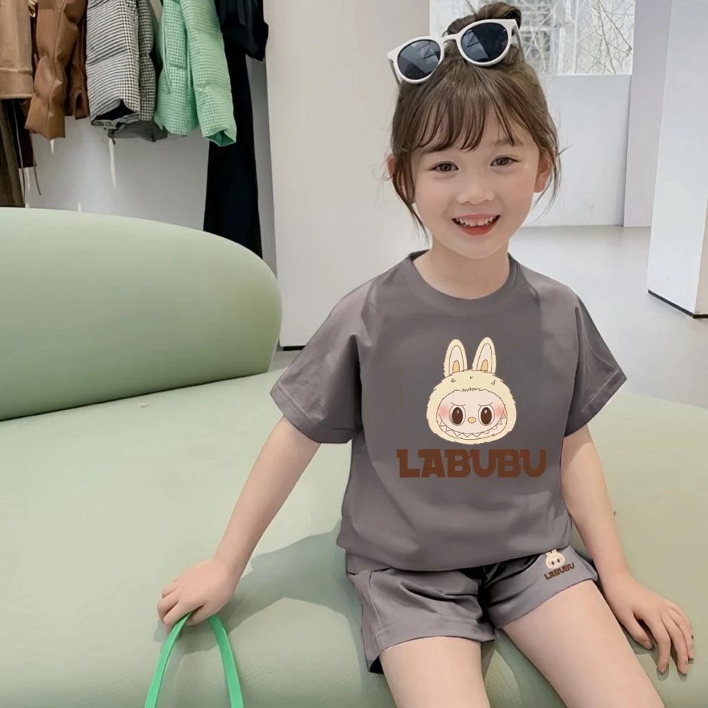 

Костюм дитячий Labbrub з мультяшним принтом - Літній преміальний відчуття моди універсальний простий зручний дихаючий одяг зручний повсякденний спортивний милий 150cm