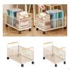 Mesh Rolling File Cart Organizer with Handle Multifunctional Portable Wheels Storage