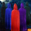 Unisex Adult Velvet Cloak Casual Solid Hooded Vampire Cape For Halloween Party Final Destination Capes Ponchos For Women And Men