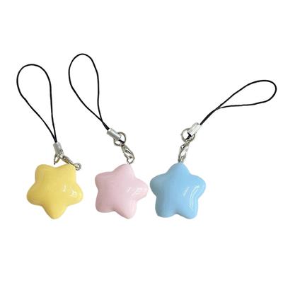 Kawaii Color Pentagram Resin Pendant Phone Lanyard Backpack Charms Ins Pendant Earphone Case Accessories Creative Couple Gifts
