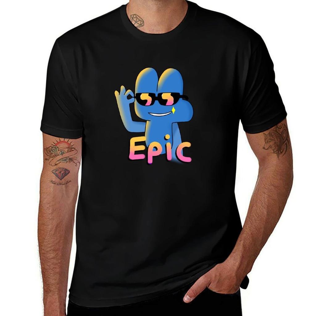 BFB Four mit Sonnenbrille T-Shirt Lässig Einfaches Design Kurzarmshirt