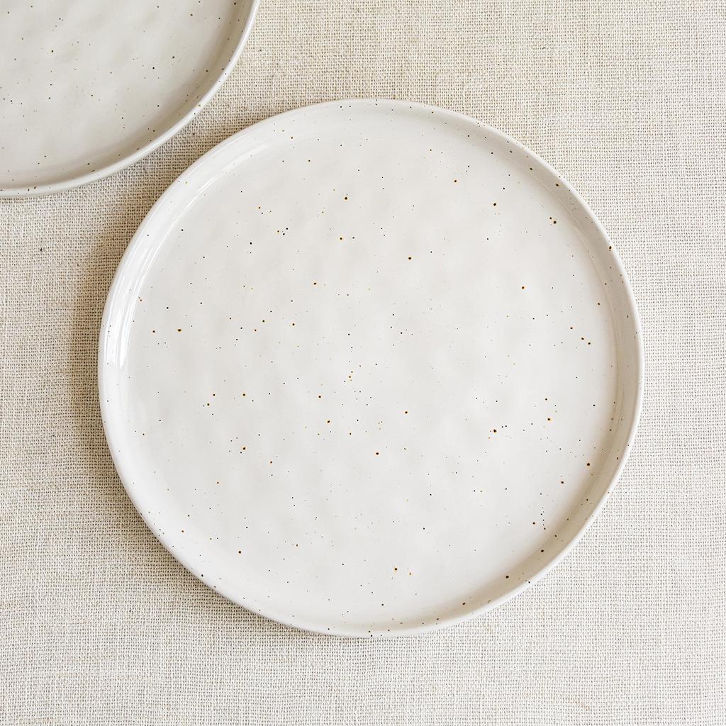 Steak Plate Simple Style Ceramic Plate Household Restaurant Round Vegetable Plate Tableware Plate Large Plate Pasta Plate