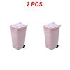 Mini Desktop Trash Can 3color Garbage Storage Box Living Room Coffee Table with Cover Small Paper Basket Plastic Garbage Bag